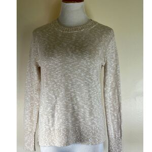 Women's J. Crew Lightweight Tan & White‎ Sweater #BQ689 - Size XXS